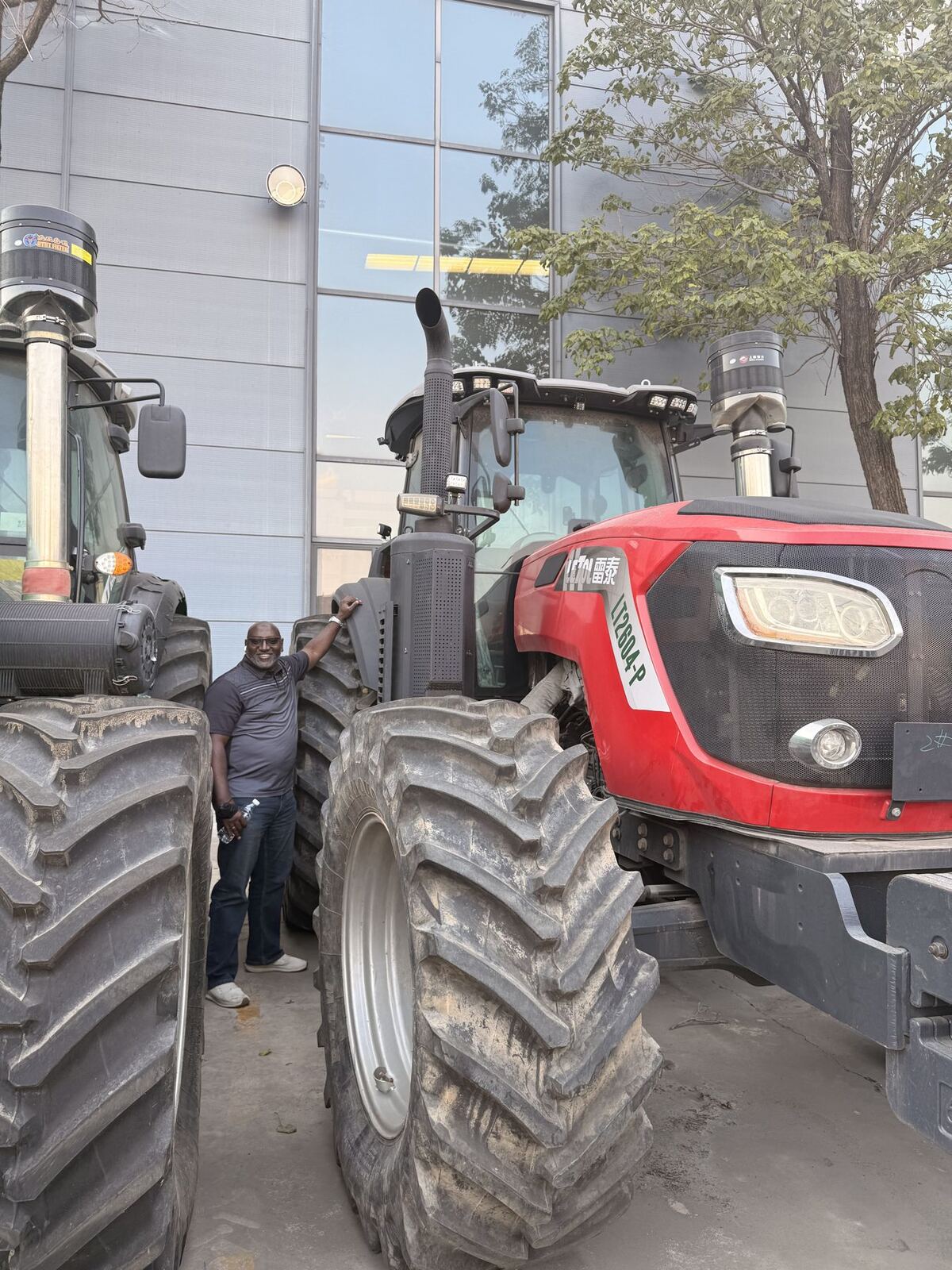 High-horsepower four-wheel-drive tractor at the factory